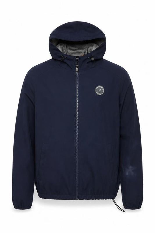 Jack & Jones Mens Navy Hooded Softshell Jacket Large Casual Windbreaker