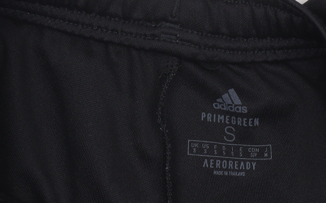 Adidas Men's Black Small Jogger Trousers with Ankle Zips