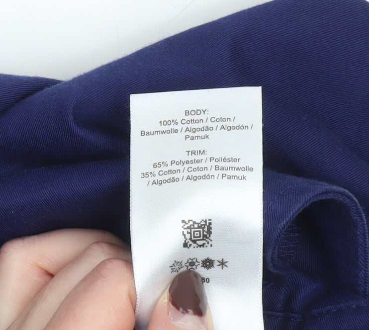 Fred Perry Men's Blue Chino Trousers Size 30 Regular 100% Cotton