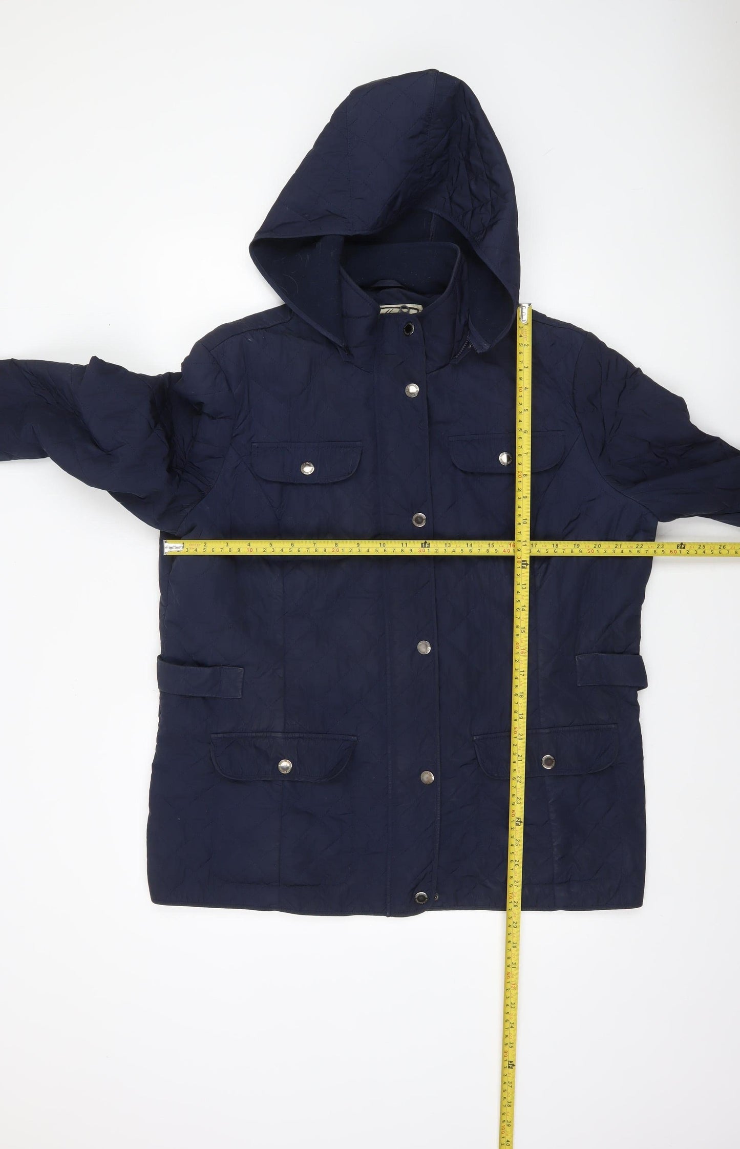 Four Seasons London Womens Blue Quilted Hooded Jacket XL