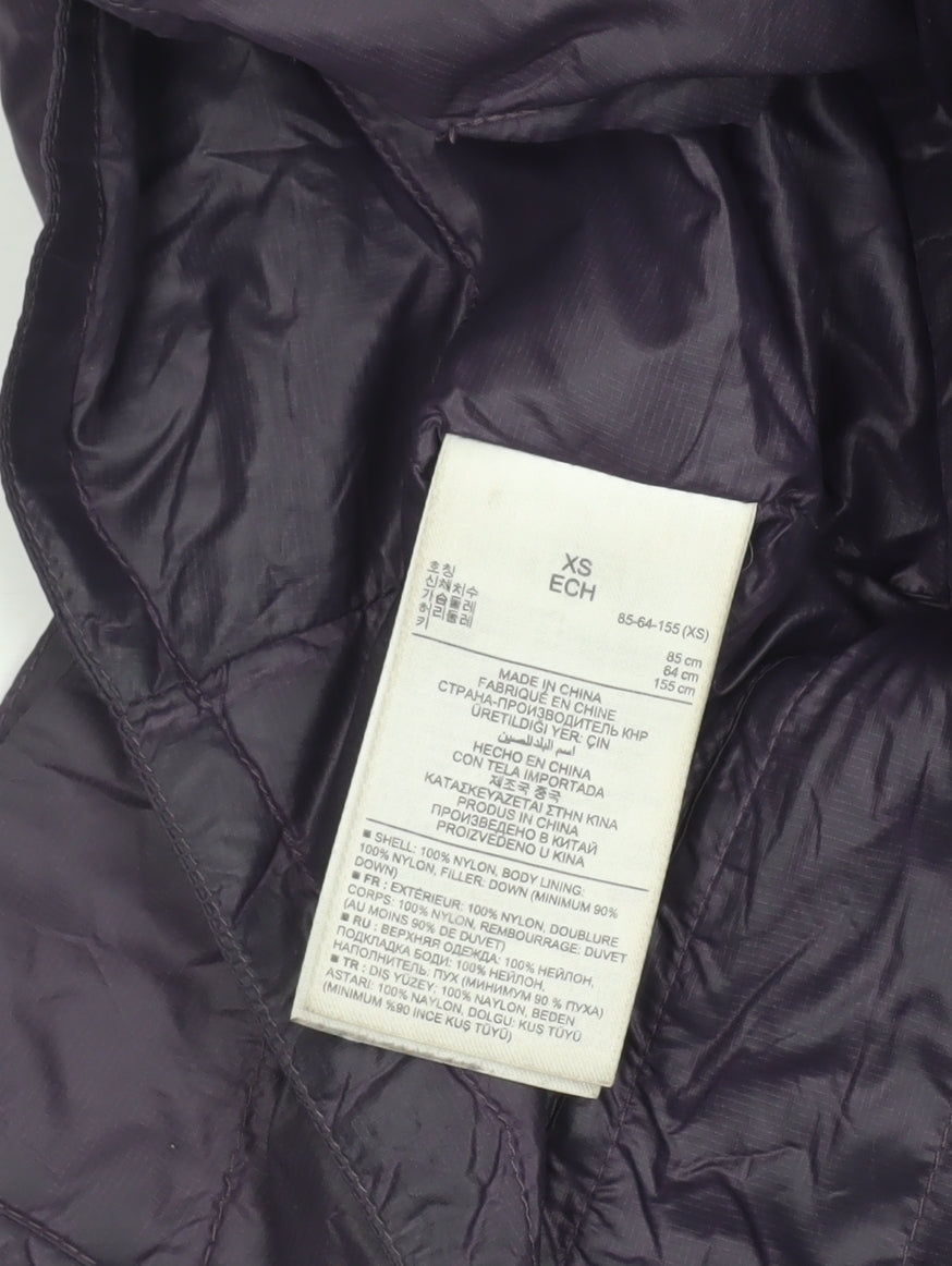 Gap Women Purple XS Puffer Jacket Down Filled Lightweight Quilted Coat