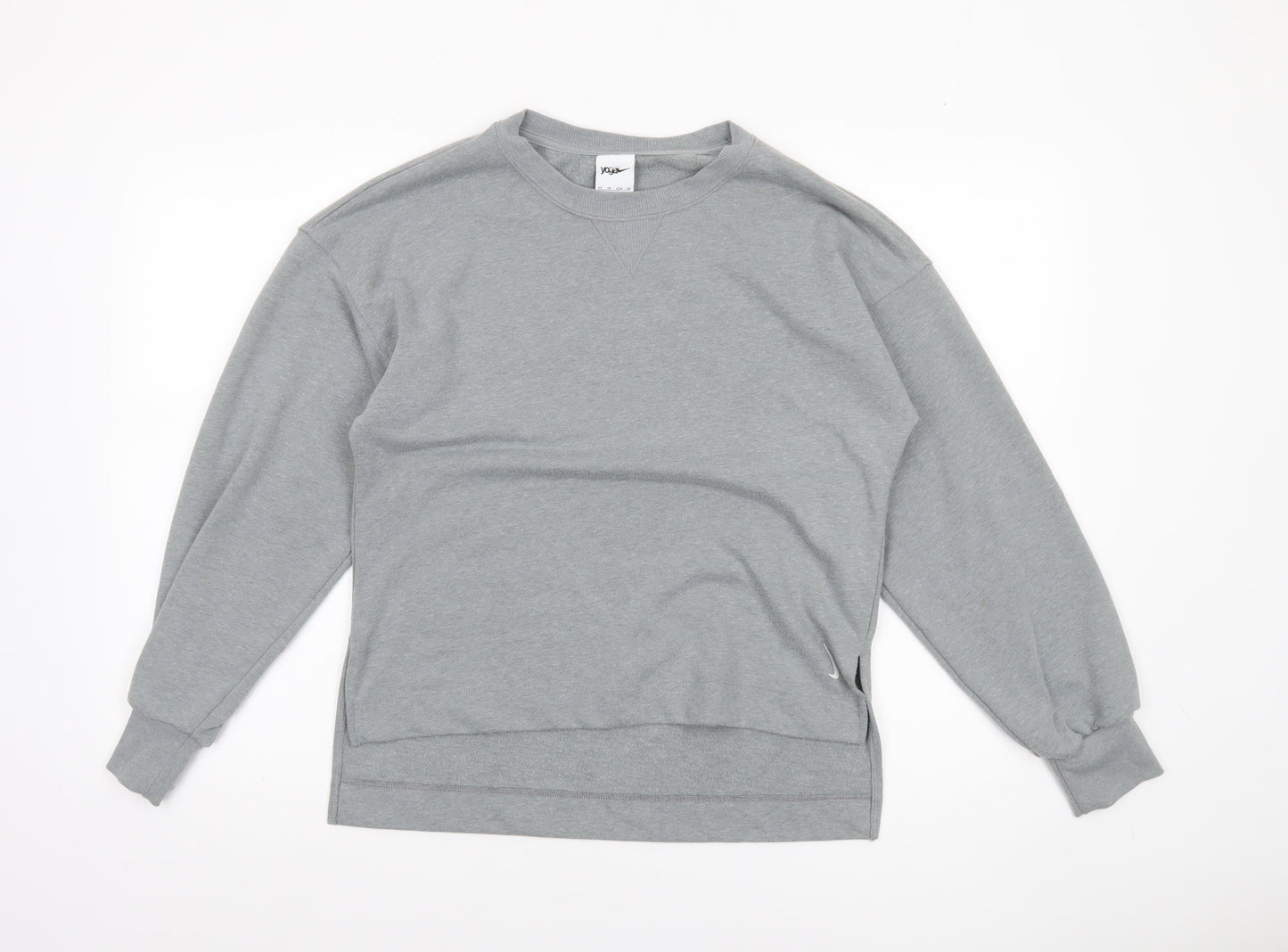 Womens UK XS Regular Nike Grey Pullover Sweatshirt