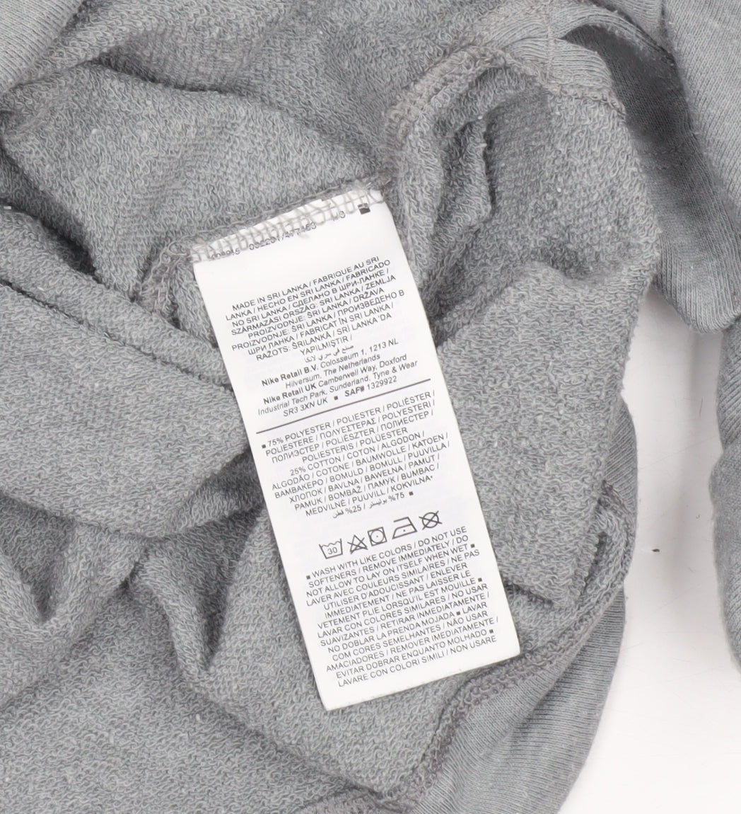 Womens UK XS Regular Nike Grey Pullover Sweatshirt