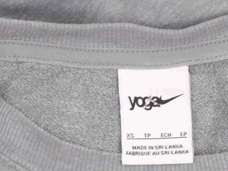 Womens UK XS Regular Nike Grey Pullover Sweatshirt