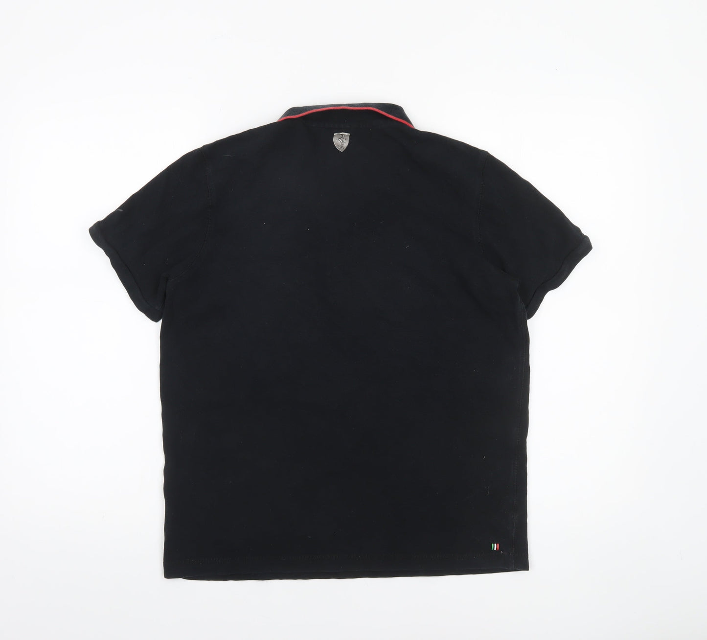 Womens UK Size L PUMA Black 100% Cotton Polo