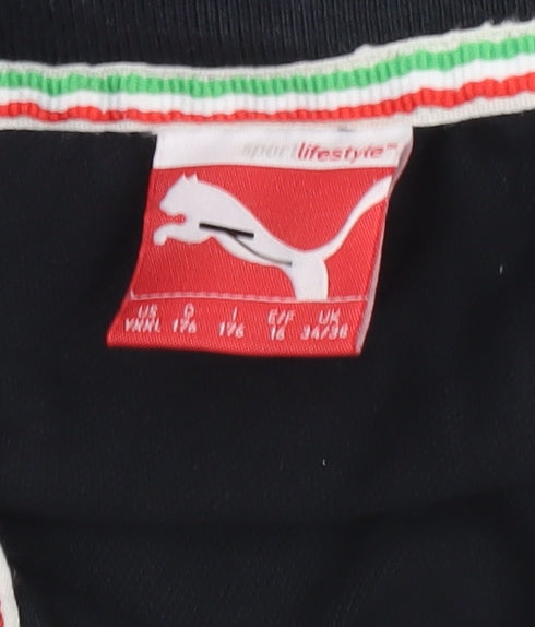 Womens UK Size L PUMA Black 100% Cotton Polo