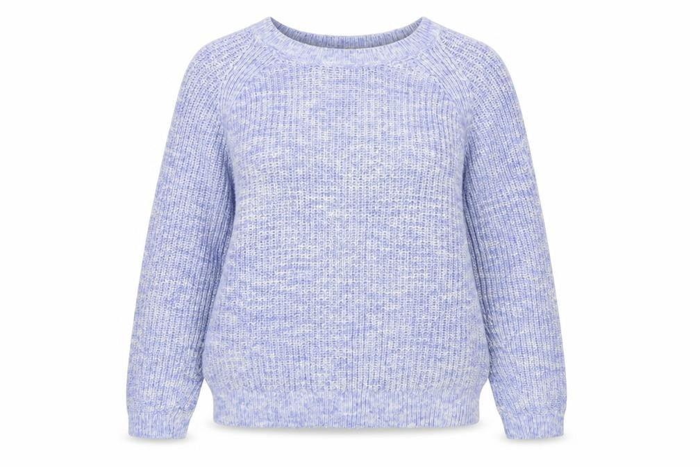 Marks and Spencer Women's Blue Chunky Knit Cotton Jumper M