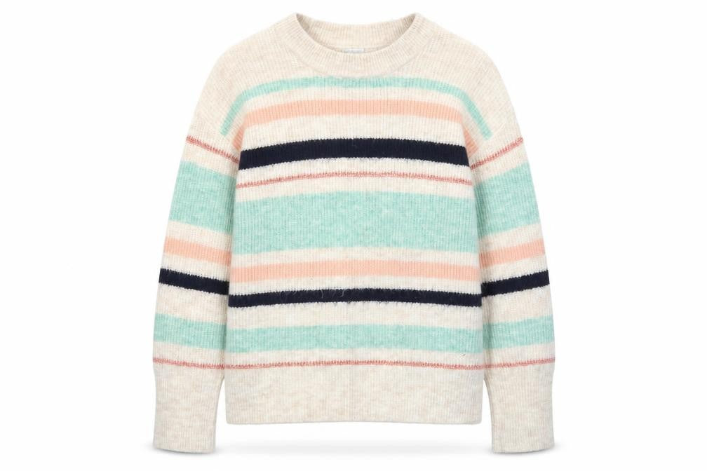Oasis Women’s Multicoloured Striped Knit Crew Neck Jumper Size S