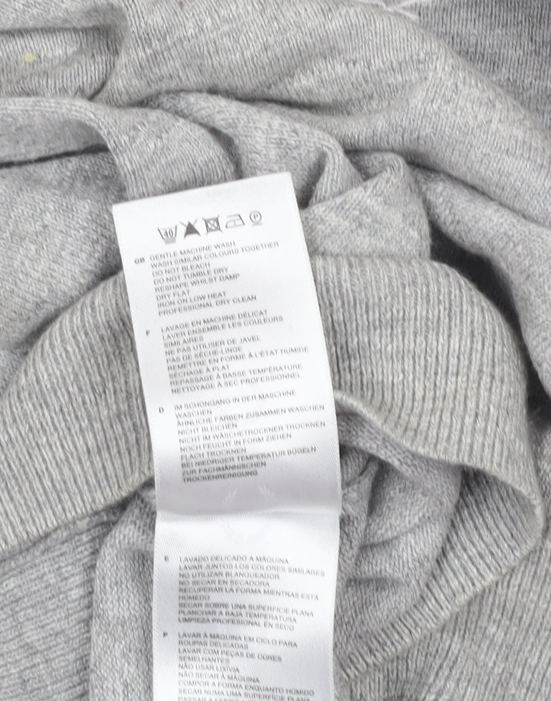 Fred Perry Men's Grey Wool Crew Neck Pullover Jumper XS