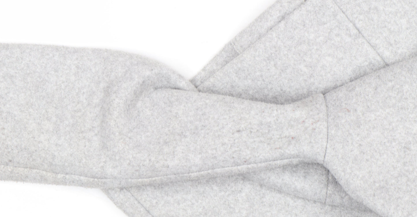 Next Women's Grey Long Open Coat Size 6 Regular Fit