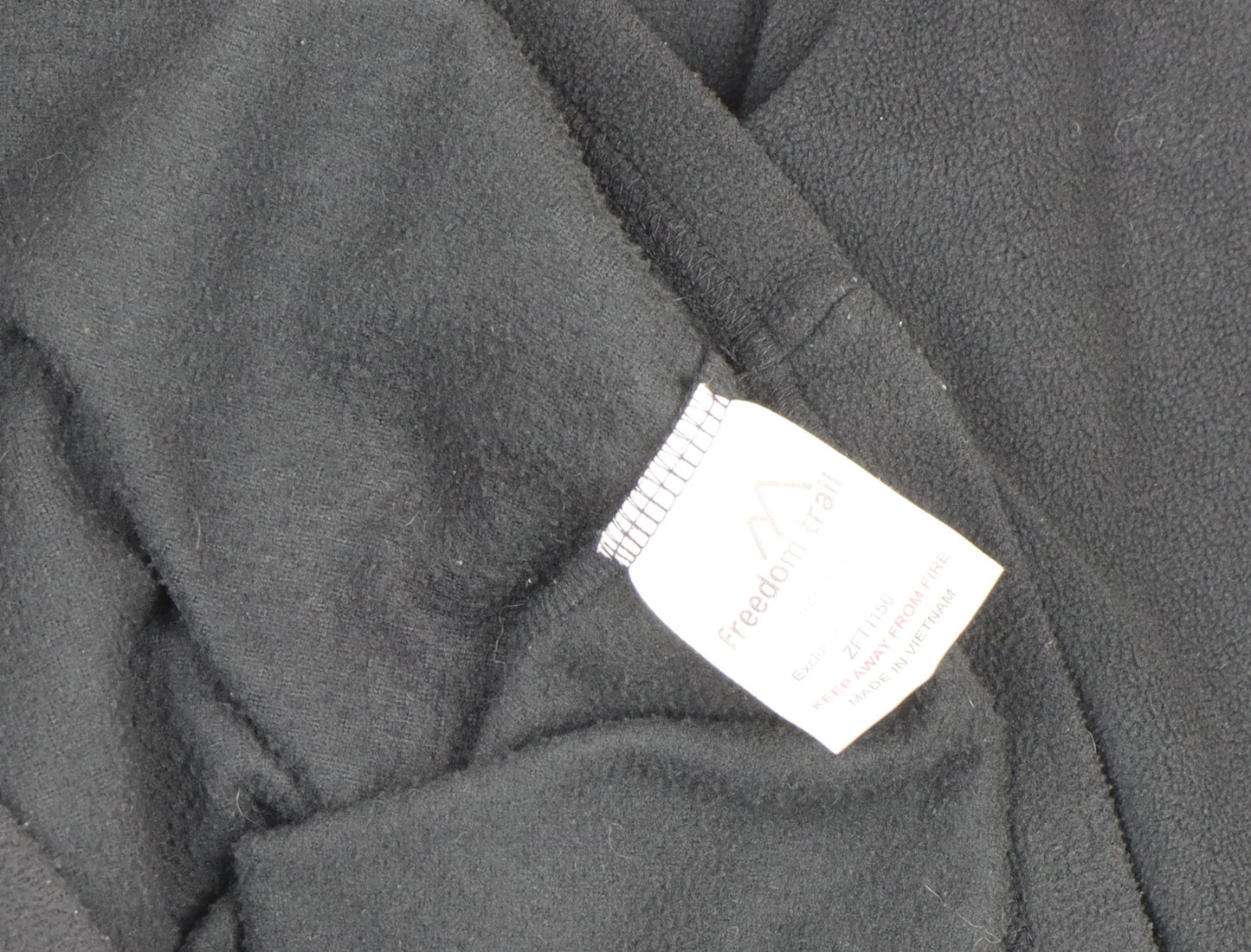 Freedom Trail Women's Black Fleece Full Zip Jacket XL
