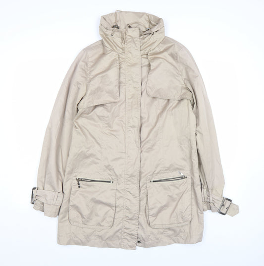 Antoni & Alison Women’s Beige Belted Parka Coat Size S