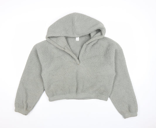 Gilly Hicks Womens Grey Fleece Pullover Hoodie Size S