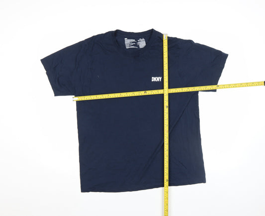 Mens UK Size L DKNY Blue  Cotton T-Shirt