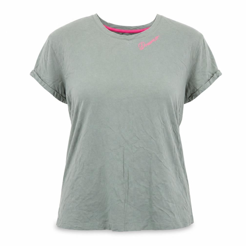 Marks and Spencer Women's Green Cotton Basic T-Shirt Size 14