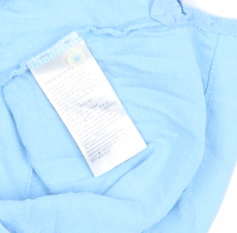 Tommy Hilfiger Women Blue Slim Fit Polo Shirt Cotton S