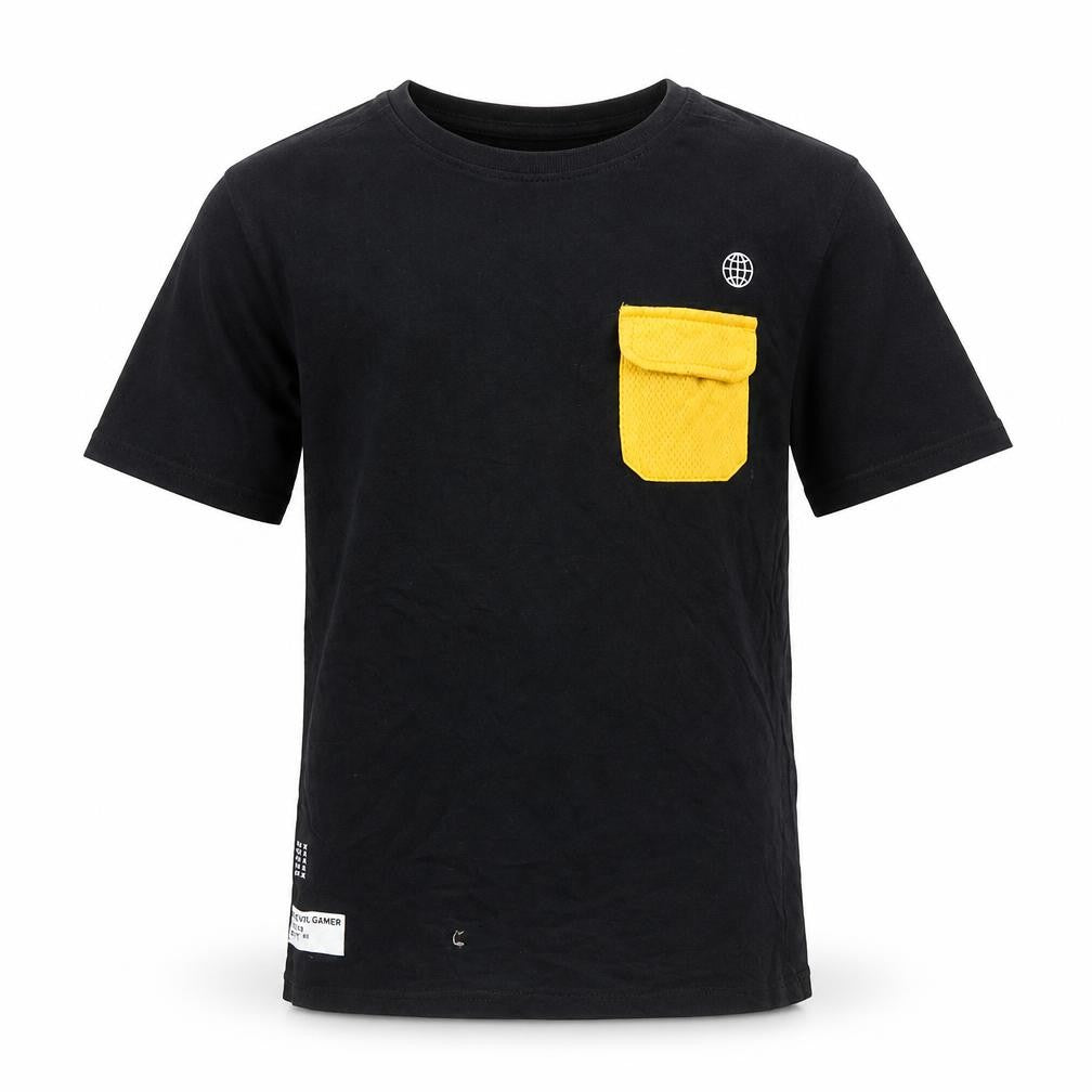 Primark Boys Black Gaming Graphic T-Shirt 10-11 Years Short Sleeve