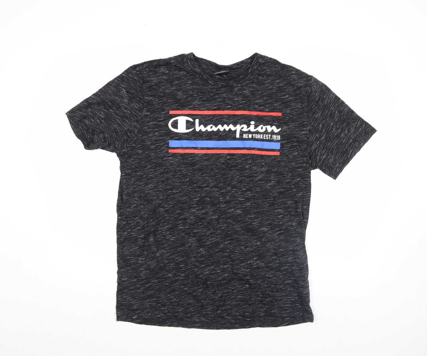 Mens UK Size L Champion Black  Cotton Blend T-Shirt