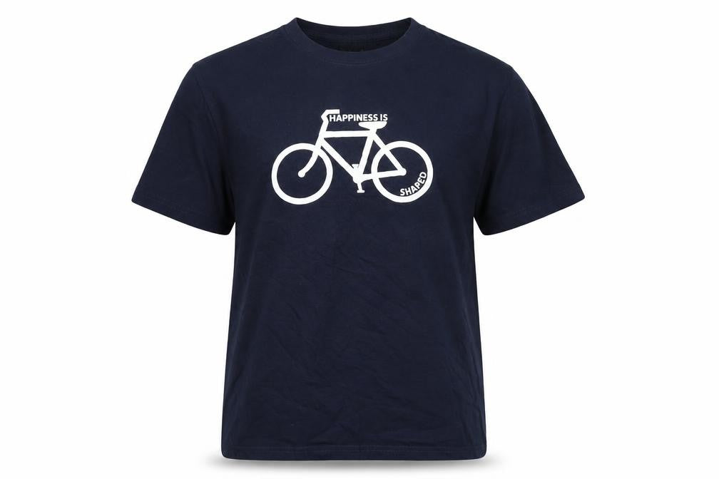 T-34 Womens Blue Cycling Graphic Cotton T-Shirt M