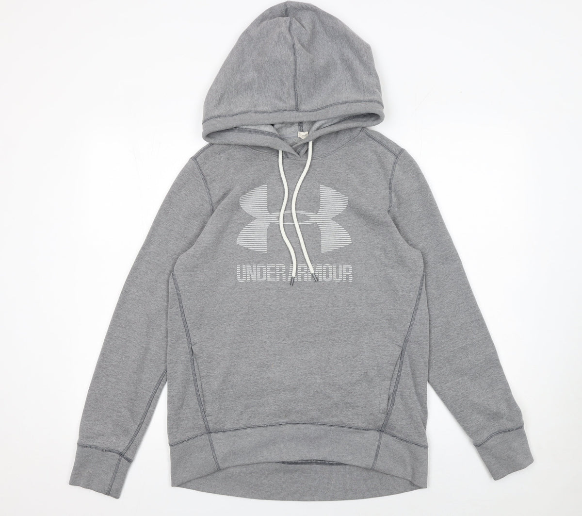 Mens UK S Relaxed Under armour Grey Pullover Hoodie