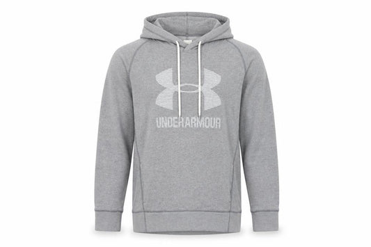 Mens UK S Relaxed Under armour Grey Pullover Hoodie