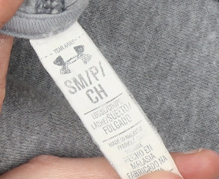 Mens UK S Relaxed Under armour Grey Pullover Hoodie