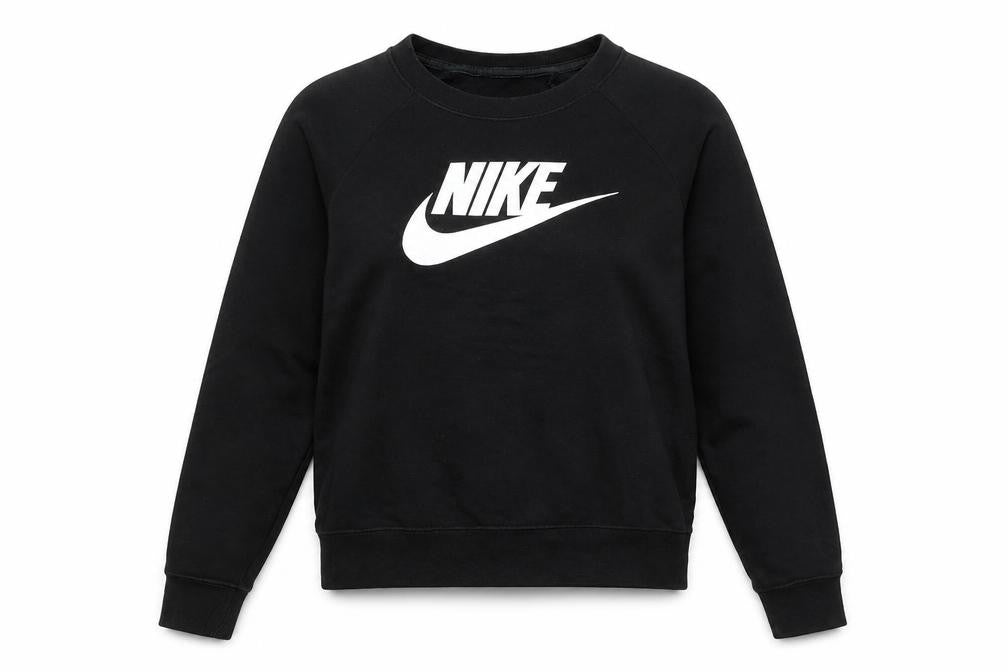 Womens UK XS Regular Nike Black Pullover Sweatshirt