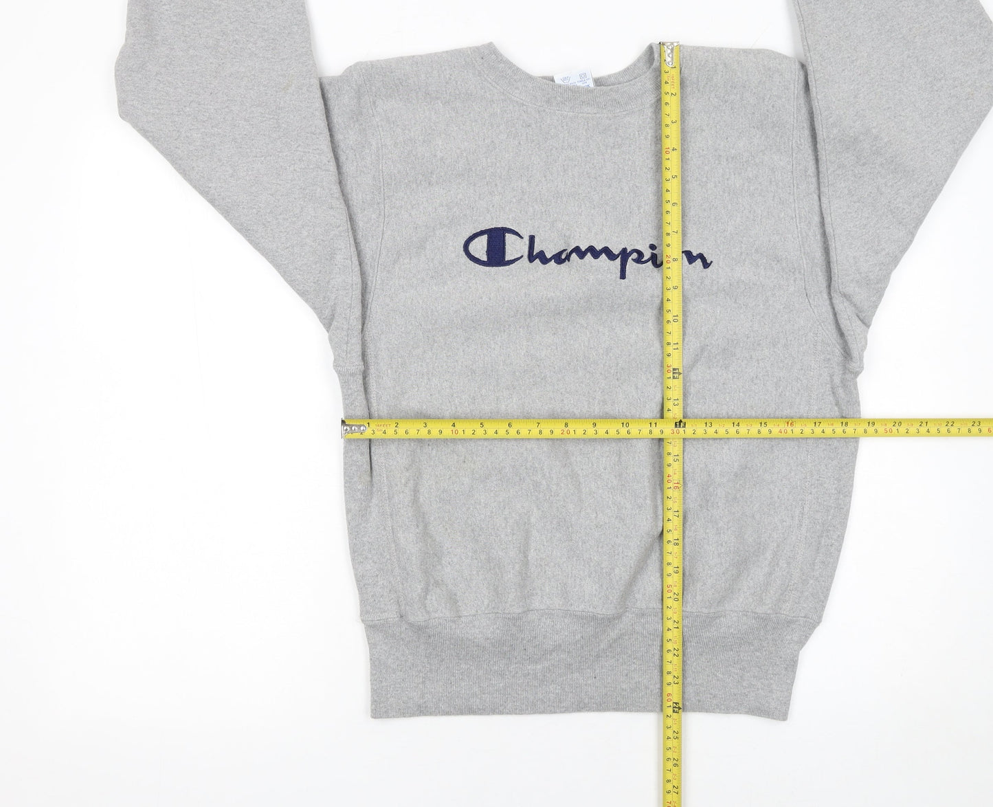 Champion Womens Grey Reverse Weave Sweatshirt Medium Cotton Blend