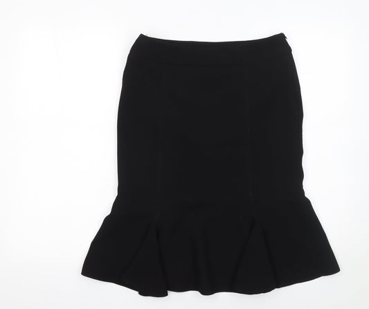 South Womens Black Knee Length Trumpet Skirt Size 10