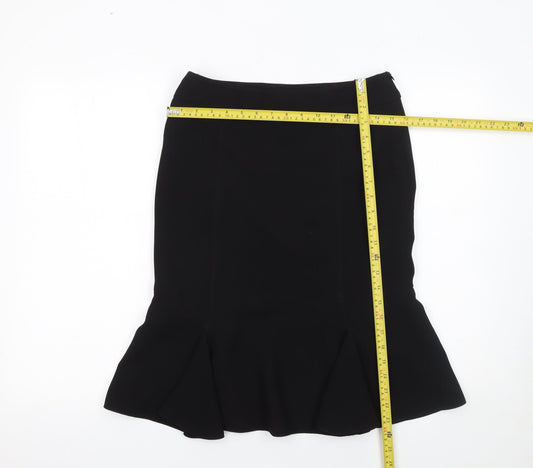 South Womens Black Knee Length Trumpet Skirt Size 10