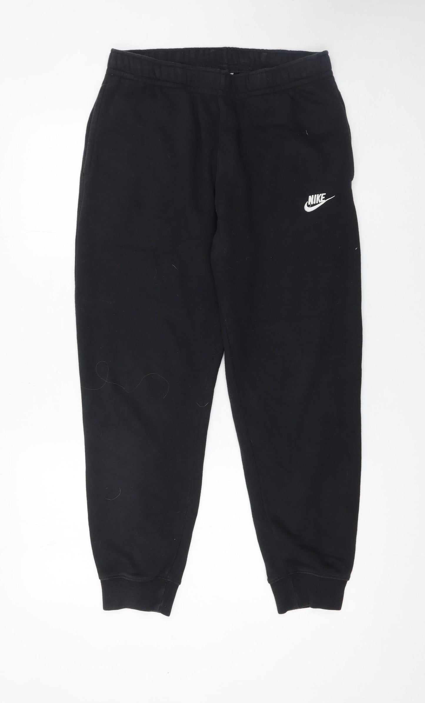 Nike Womens Black Fleece Jogger Sweatpants M Elastic Waist Pockets