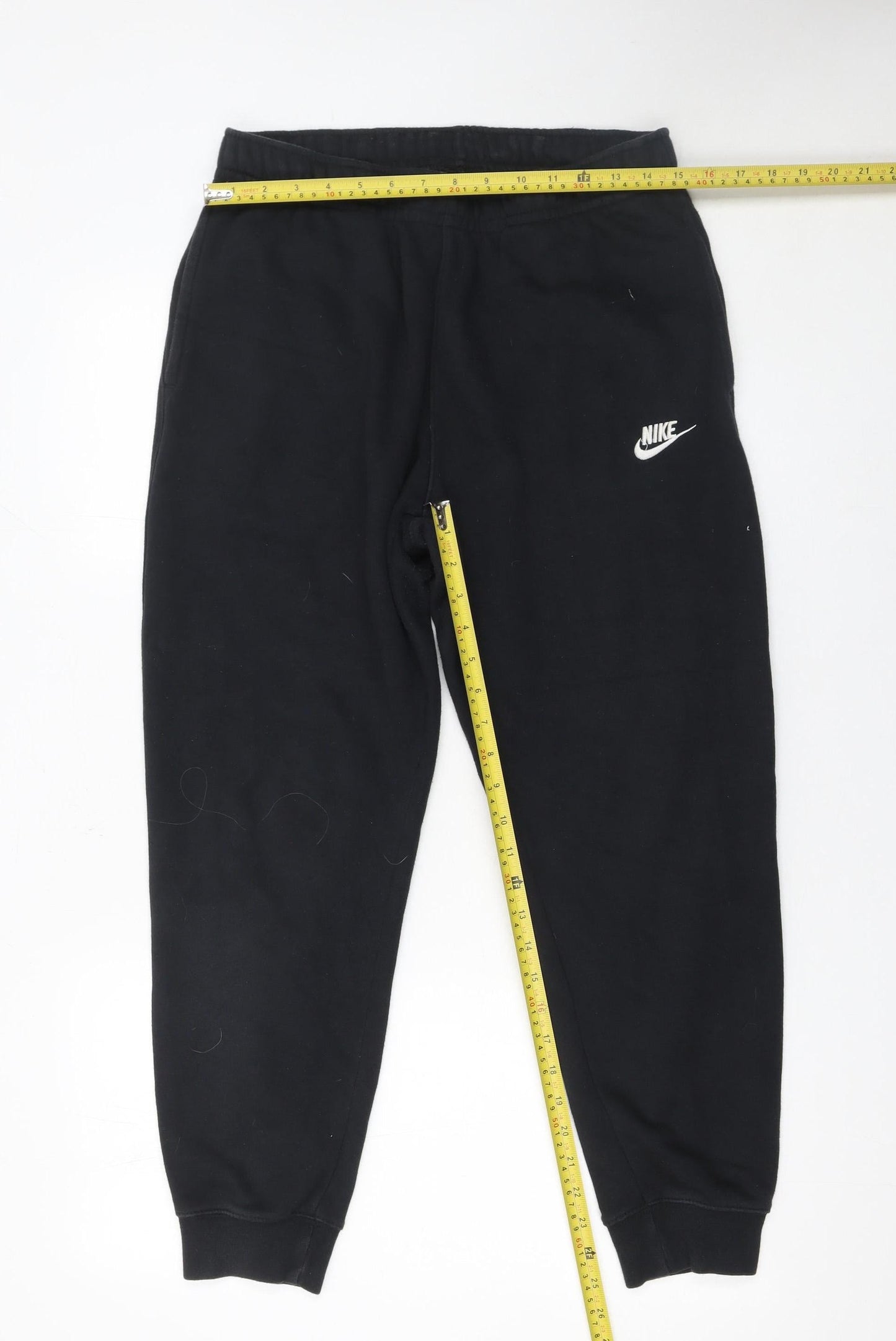 Nike Womens Black Fleece Jogger Sweatpants M Elastic Waist Pockets