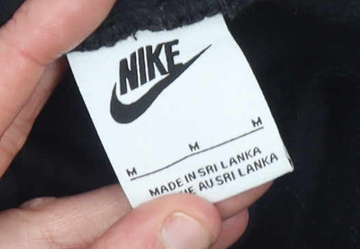 Nike Womens Black Fleece Jogger Sweatpants M Elastic Waist Pockets