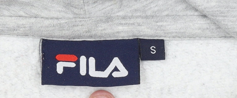 Mens UK S Regular FILA Grey Pullover Hoodie