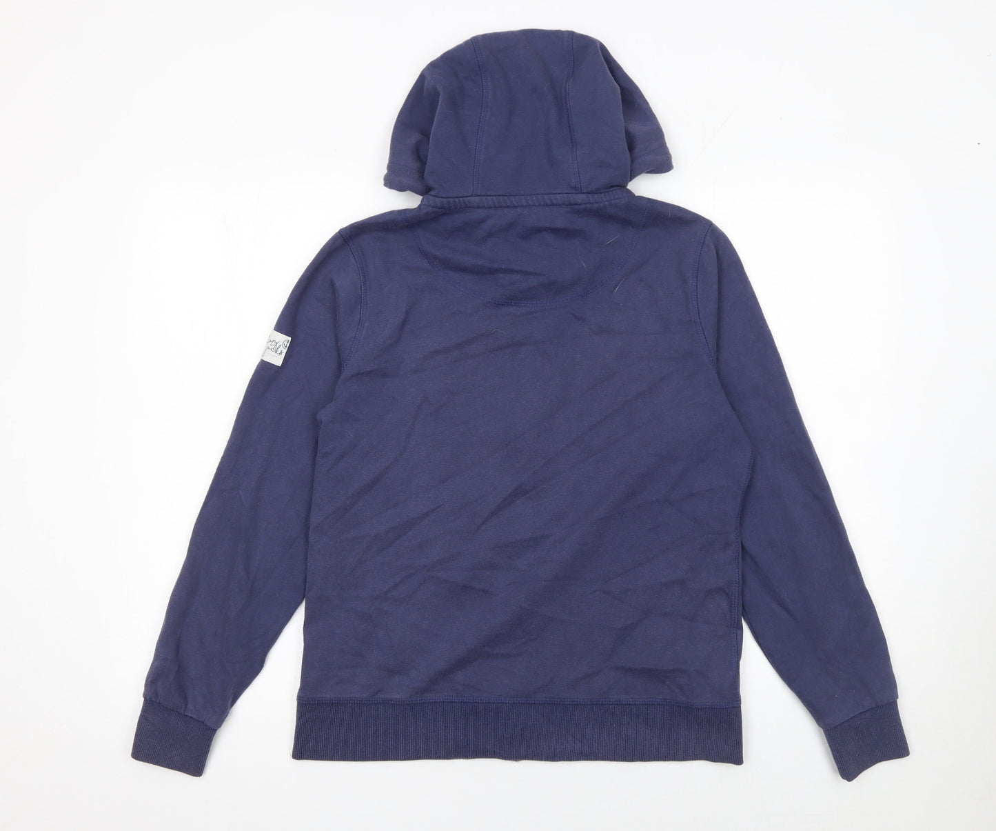 Lazy Jacks Womens Navy Full Zip Hoodie UK 10 Cotton Blend Casual