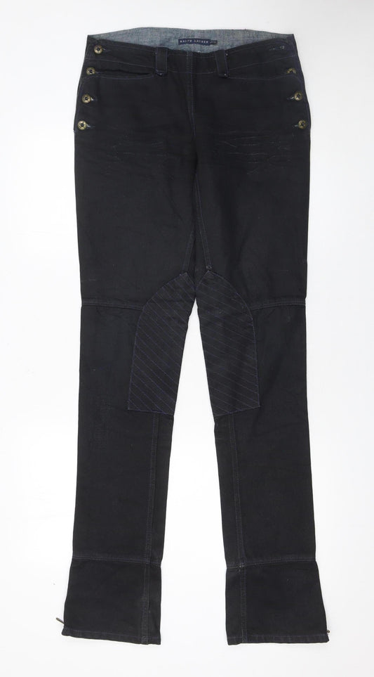 Ralph Lauren Women's Black Skinny Jeans Size 27/34 Stretch Mid Rise