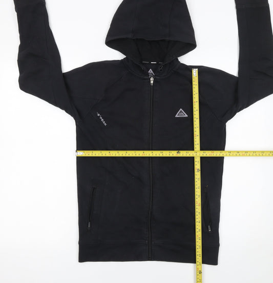 -9° PEAK Boys Black Full Zip Hoodie 12-13 Years Outdoor Fleece