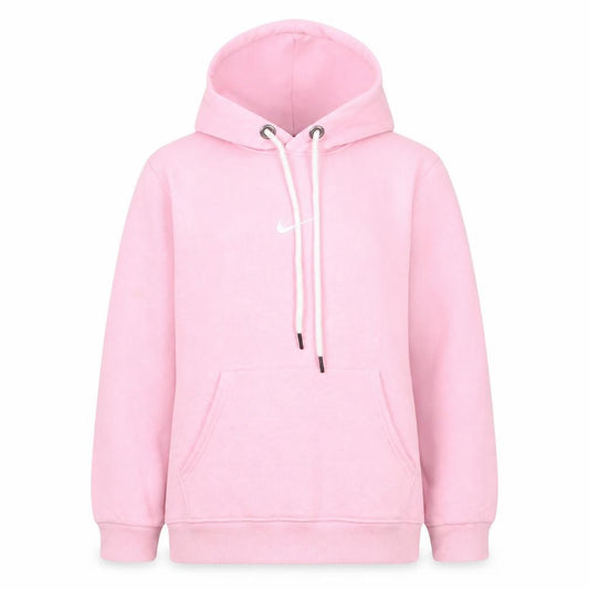 Nike Girls Pink Pullover Hoodie Size 152 Fleece Cotton Blend Hooded Sweatshirt