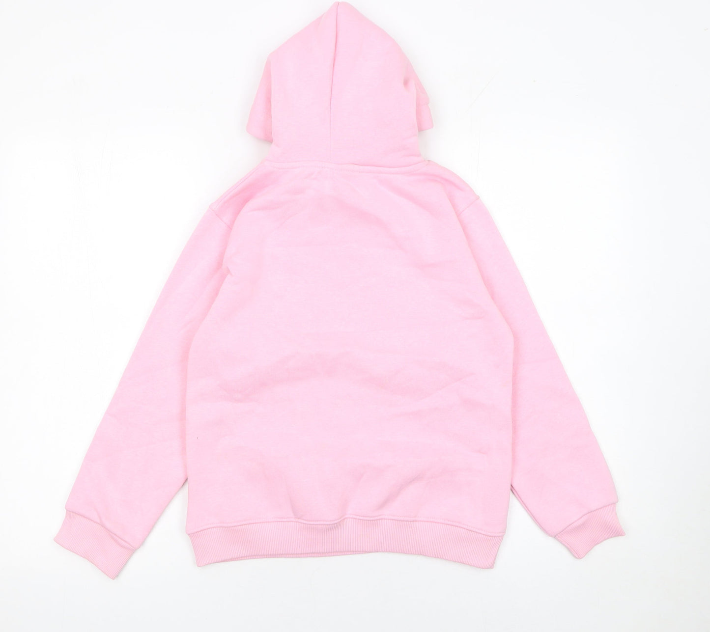 Nike Girls Pink Pullover Hoodie Size 152 Fleece Cotton Blend Hooded Sweatshirt
