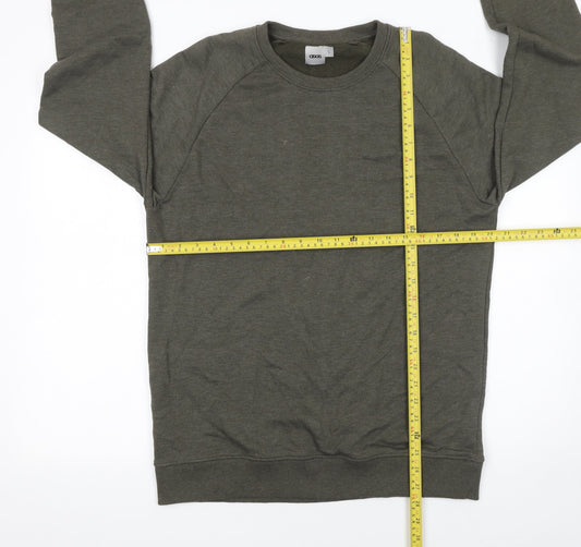 ASOS Men’s Green Crew Neck Pullover Sweatshirt L Regular Fit