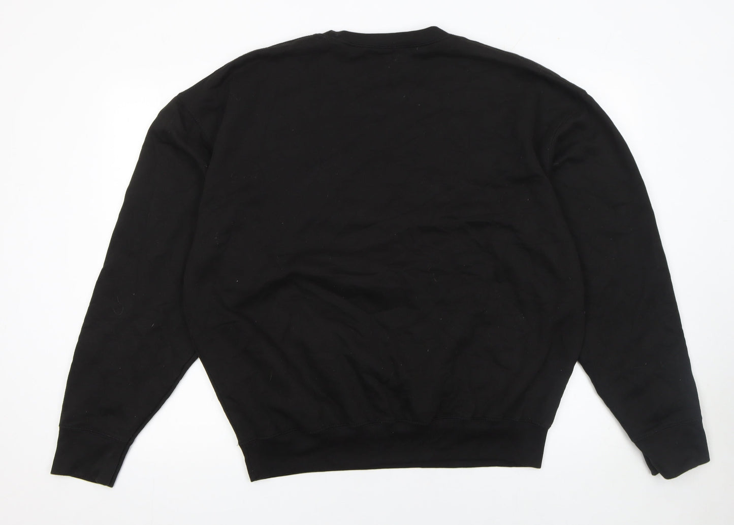 Elf Black Christmas Sweatshirt XL Women's OMG Santa Graphic