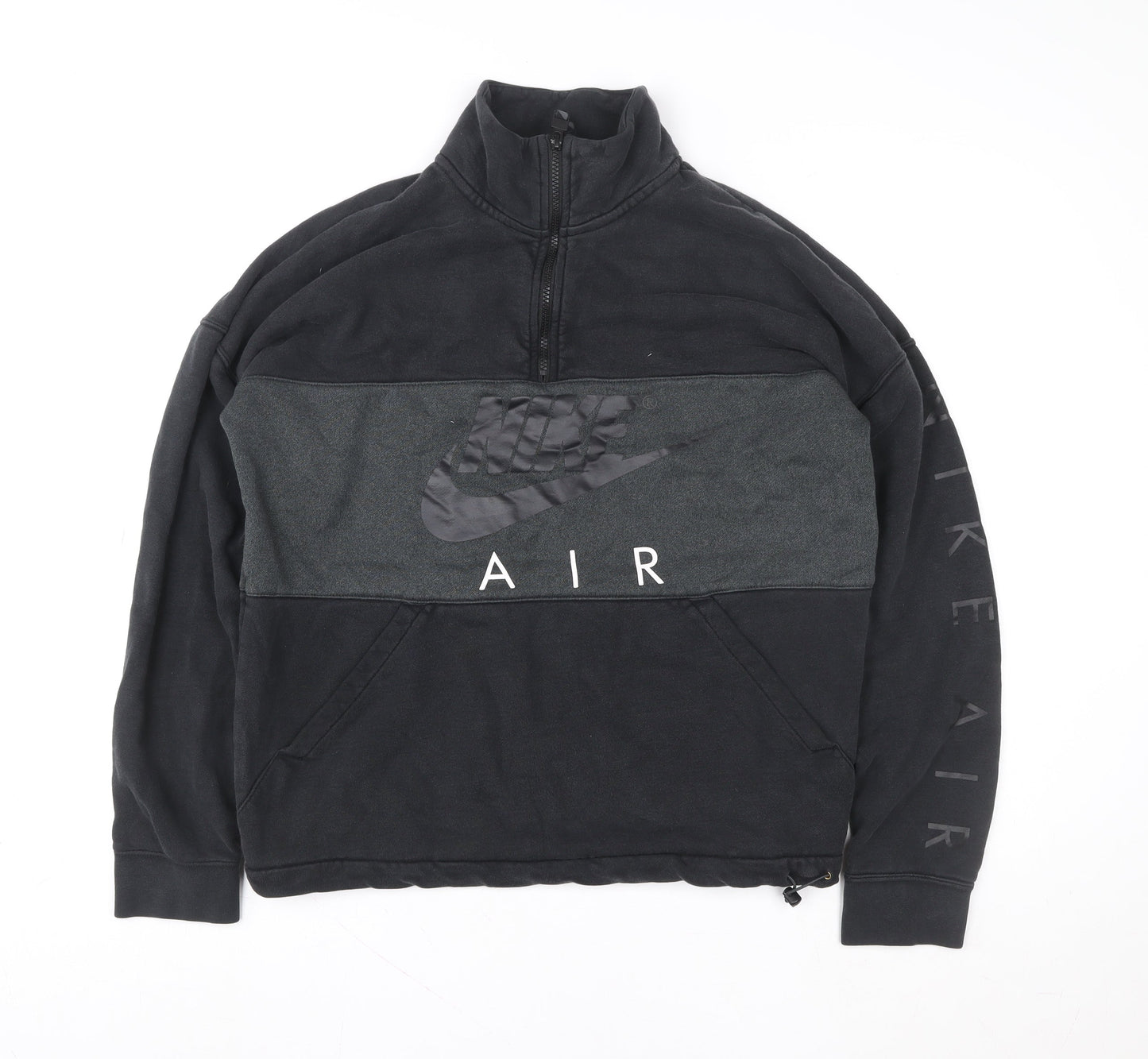 Nike Air Men's Black L Fleece 1/4 Zip Pullover Sweatshirt