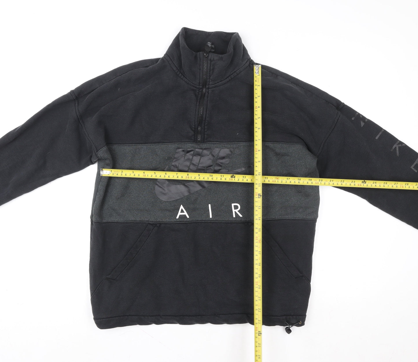 Nike Air Men's Black L Fleece 1/4 Zip Pullover Sweatshirt