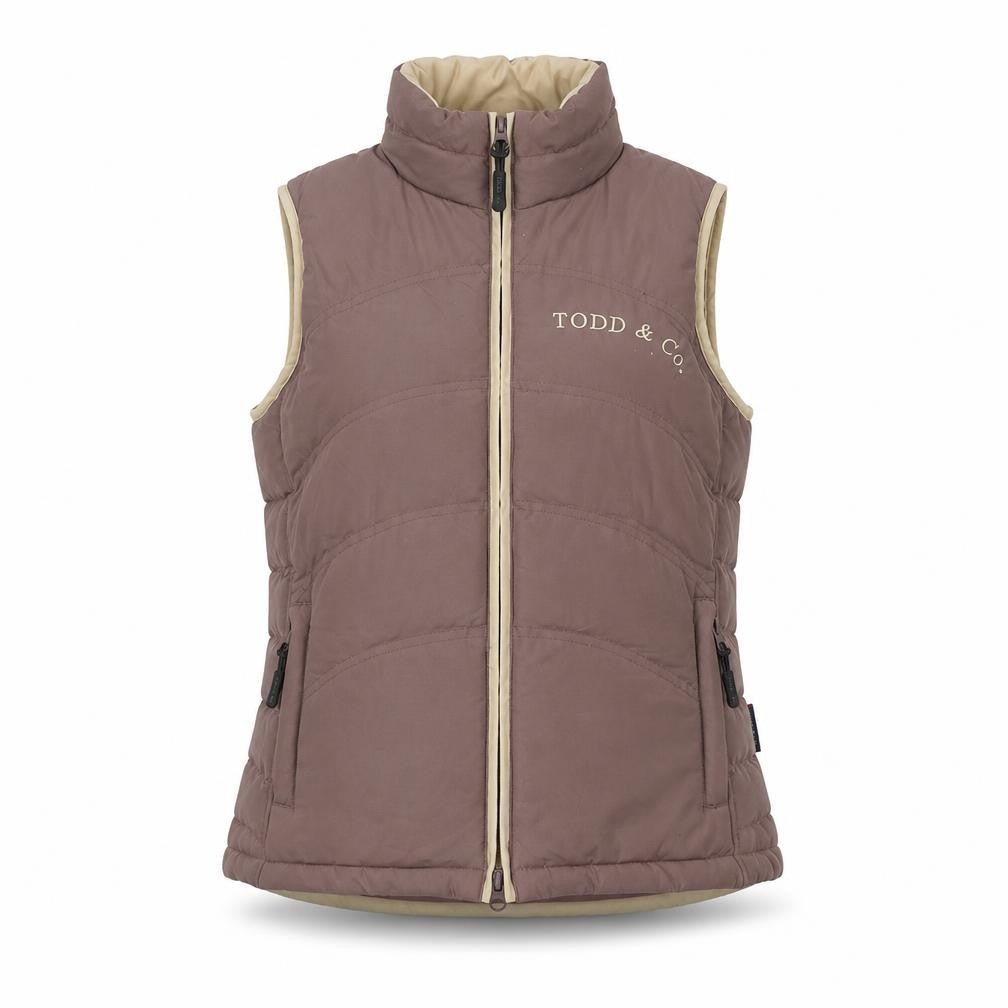Todd & Co. Women's Brown Puffer Waistcoat Size 10 Sleeveless Gilet