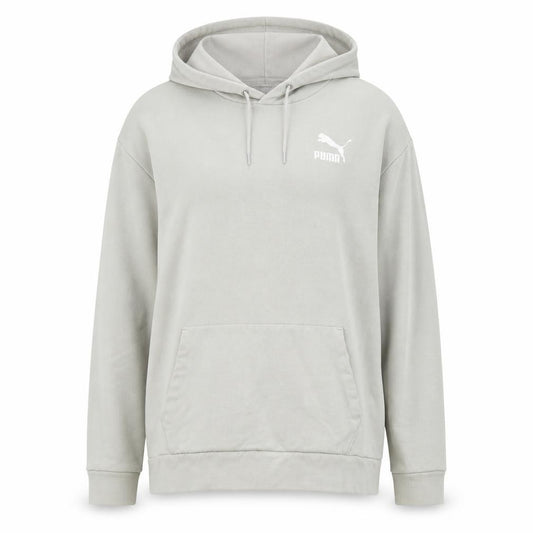 Womens UK L Regular PUMA Grey Pullover Hoodie