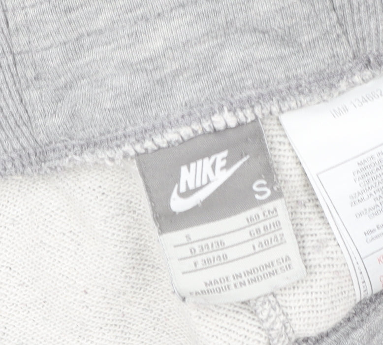 Nike Men’s Grey Jogger Sweatpants S Regular Fit Cotton Blend