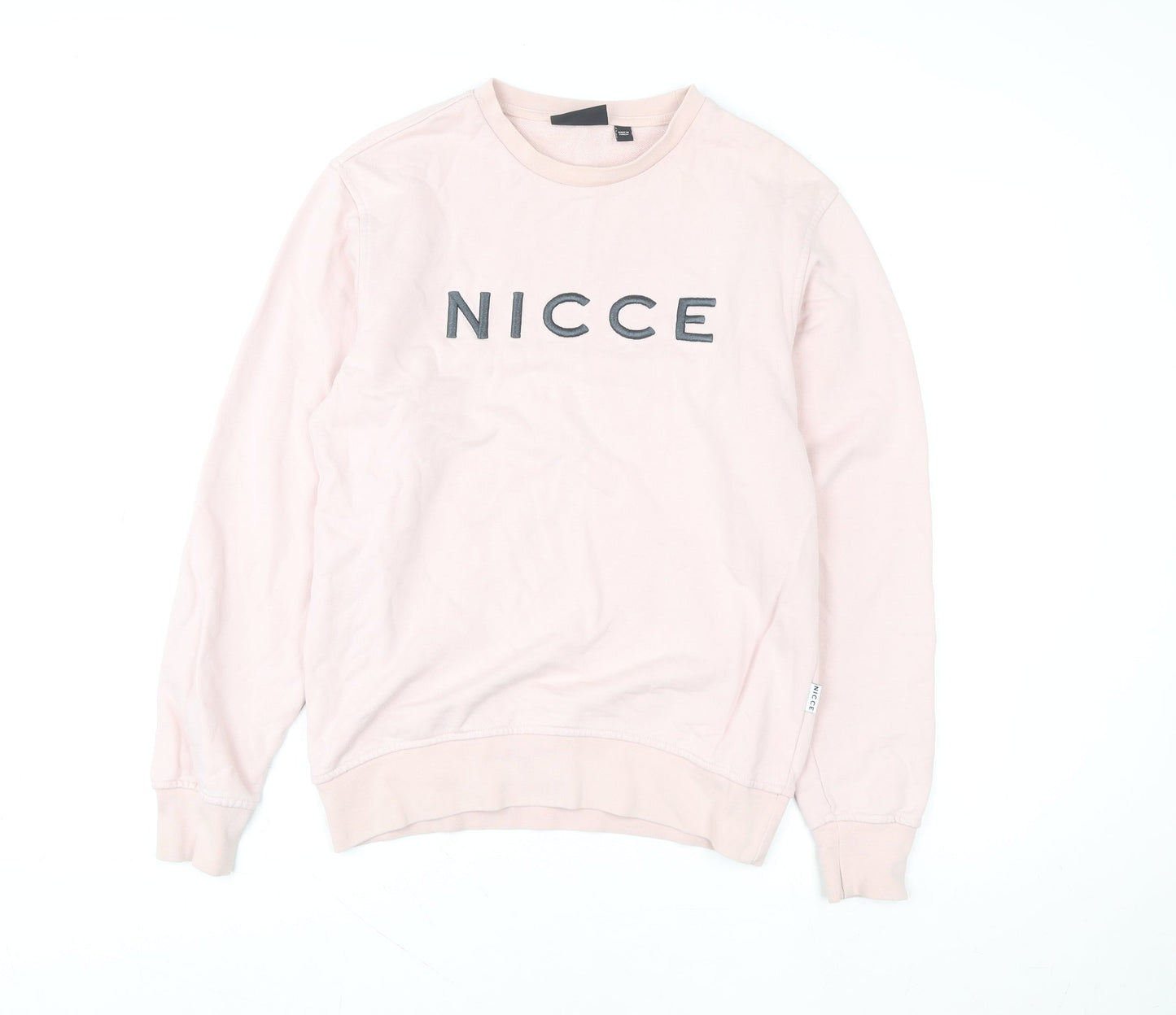 NICCE Womens Pink XS Pullover Sweatshirt 100% Cotton Crew Neck