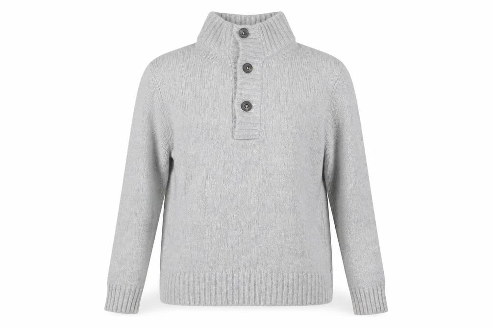 H&M L.O.G.G. Grey Wool Blend Henley Jumper Women’s Size L