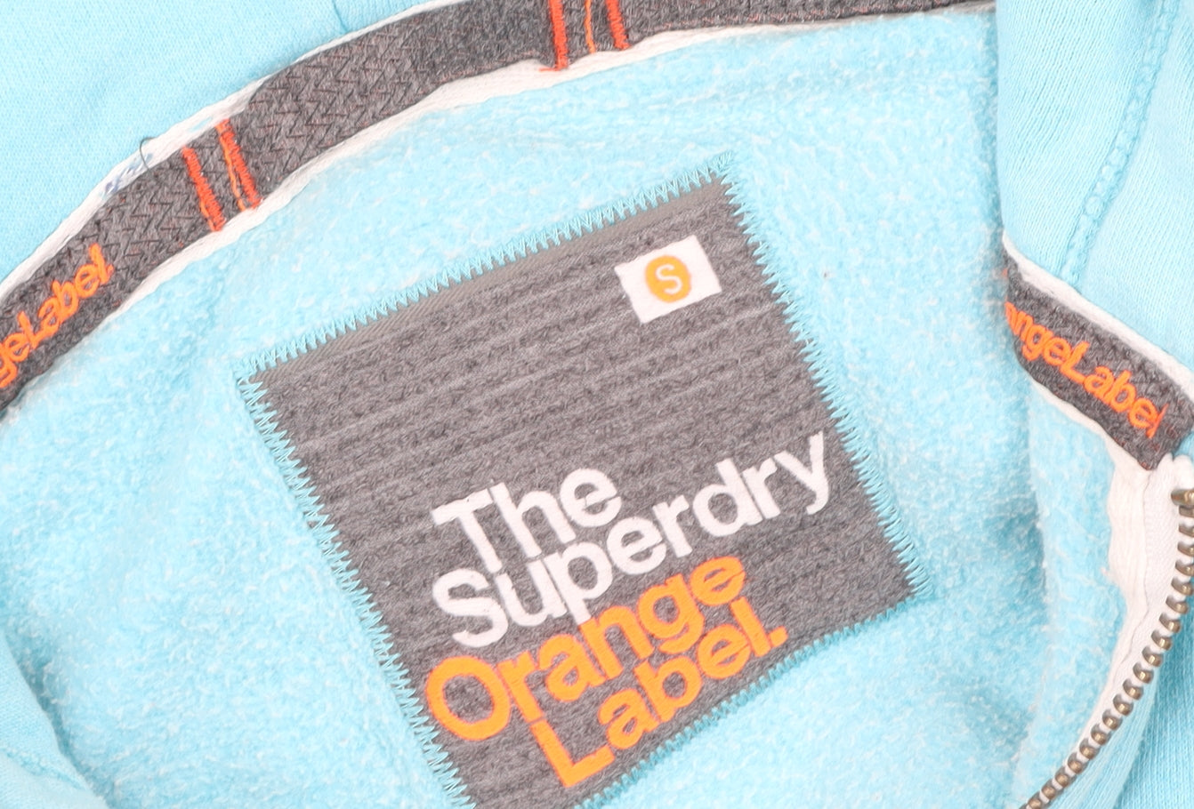 Superdry Women's Blue Full Zip Hoodie Small with Drawstring Hood