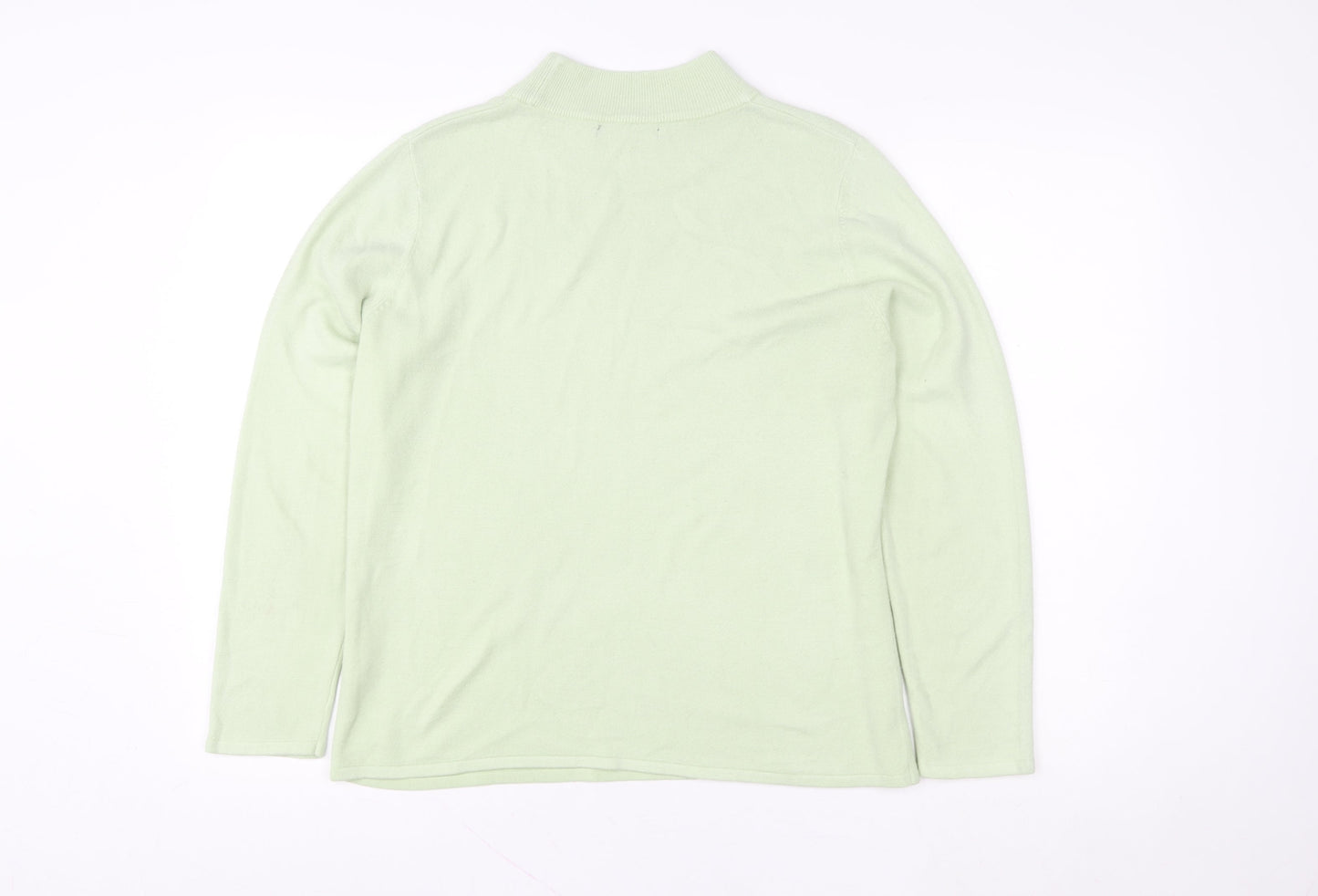 Bonmarché Women's Green Acrylic Long Sleeve Pullover Jumper M